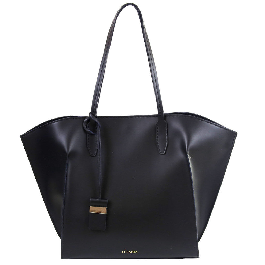 Serafina black wing leather shopper bag - ELEARIA
