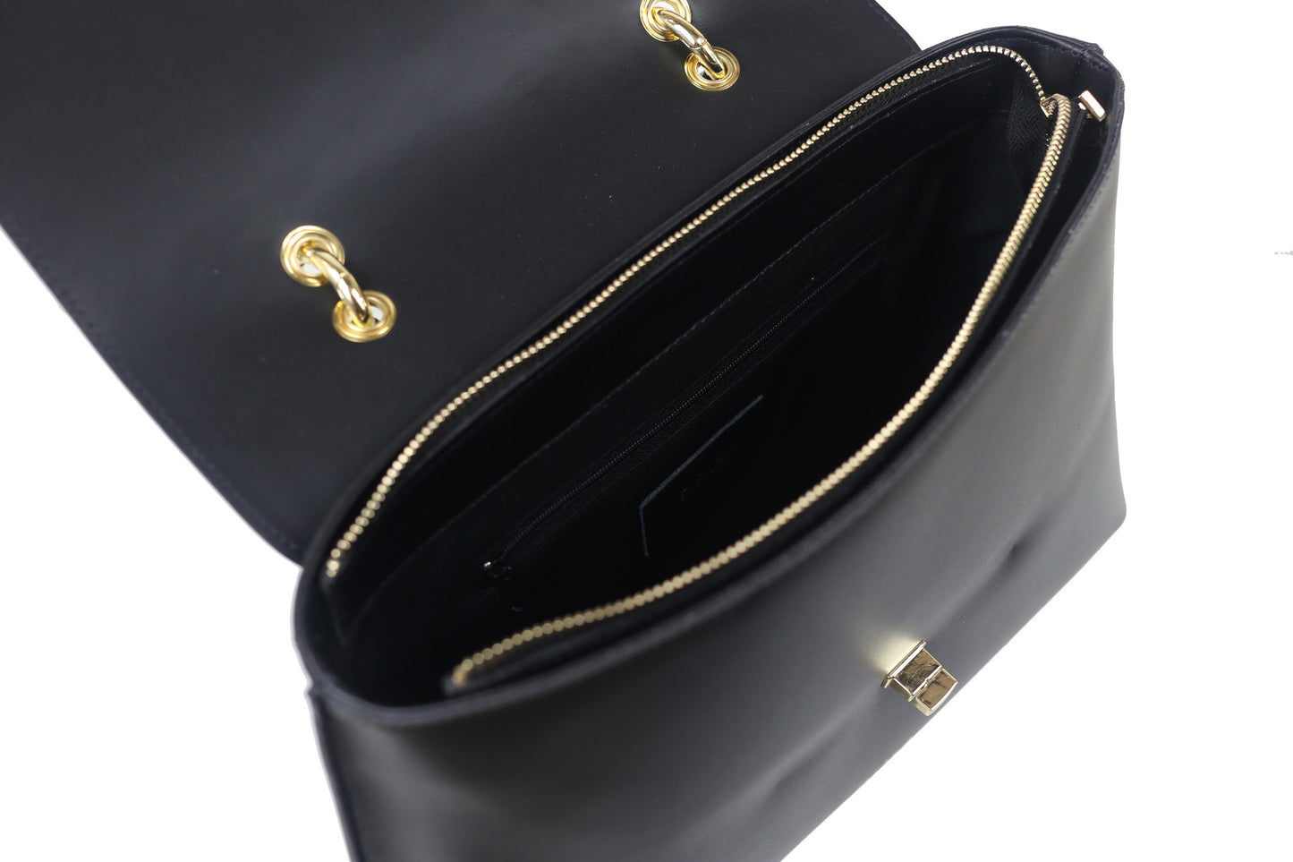 Kamelia black leather tote bag - ELEARIA